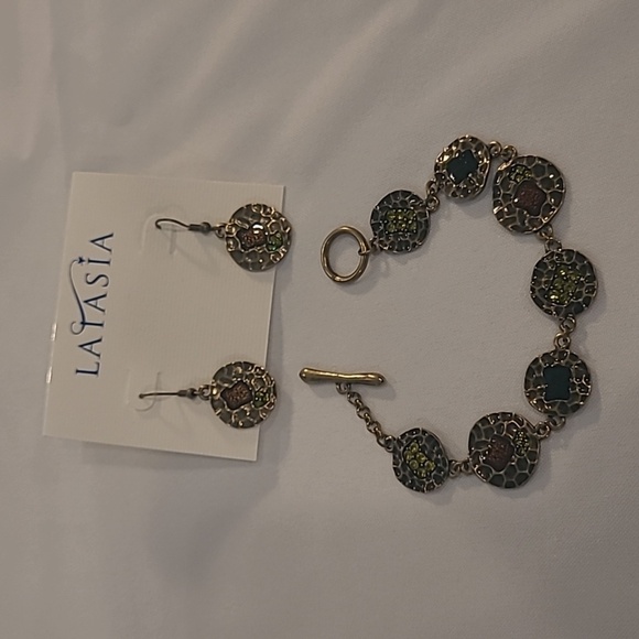 LATASIA Retired Mazatlan Circular Bracelet and Earrings Set, Never Worn - Picture 2 of 16